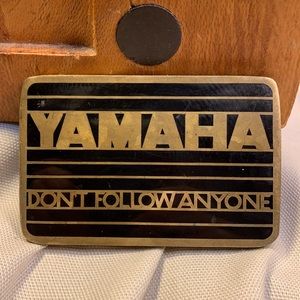 Yamaha solid brass enamel belt buckle Very RARE